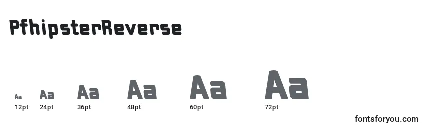 sizes of pfhipsterreverse font, pfhipsterreverse sizes