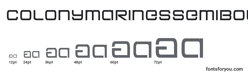 sizes of colonymarinessemibold font, colonymarinessemibold sizes