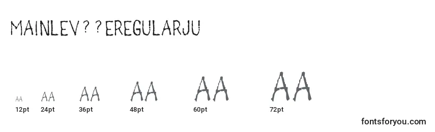 sizes of mainlevвeregularju font, mainlevвeregularju sizes