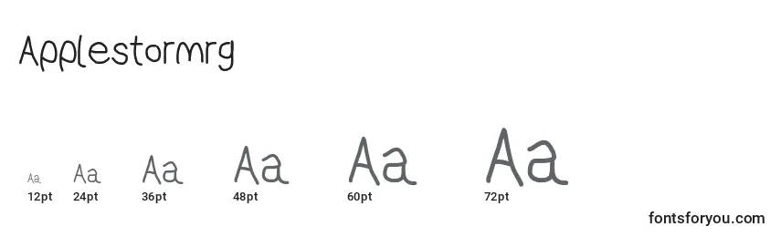 sizes of applestormrg font, applestormrg sizes