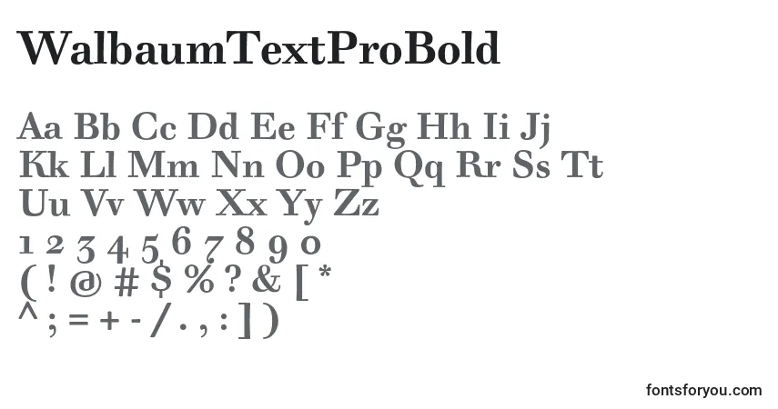 characters of walbaumtextprobold font, letter of walbaumtextprobold font, alphabet of  walbaumtextprobold font