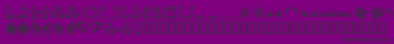 Gardd-Schriftart – Schwarze Schriften auf violettem Hintergrund