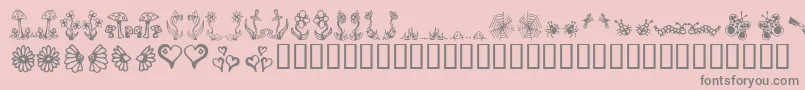 フォントGardd – ピンクの背景に灰色の文字