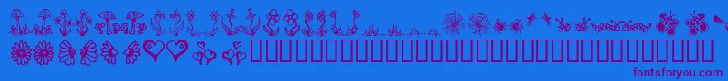 Шрифт Gardd – фиолетовые шрифты на синем фоне