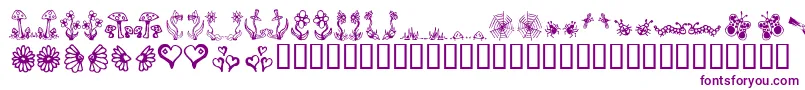 フォントGardd – 紫色のフォント