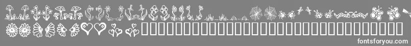 フォントGardd – 灰色の背景に白い文字