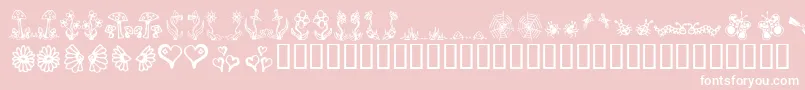 Czcionka Gardd – białe czcionki na różowym tle
