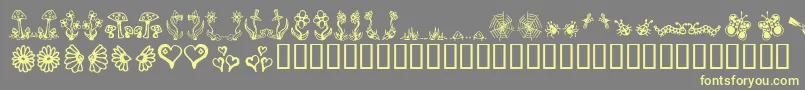 Czcionka Gardd – żółte czcionki na szarym tle