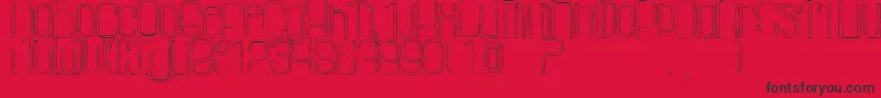 LaGrosseCochonneDefaced Font – Black Fonts on Red Background