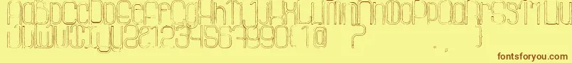 LaGrosseCochonneDefaced Font – Brown Fonts on Yellow Background