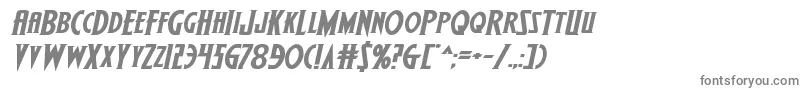 Wolfsbane2iiexpandital-Schriftart – Graue Schriften auf weißem Hintergrund