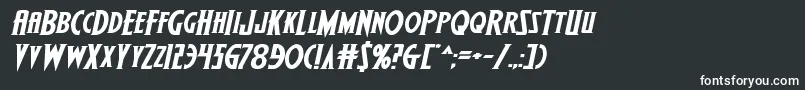 Шрифт Wolfsbane2iiexpandital – белые шрифты