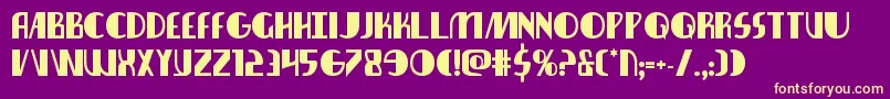 Nathanbrazilbold Font – Yellow Fonts on Purple Background