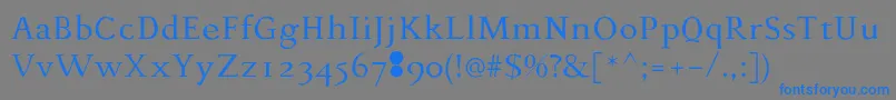 Phaedrus Font – Blue Fonts on Gray Background