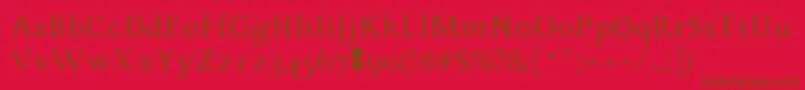 Phaedrus Font – Brown Fonts on Red Background