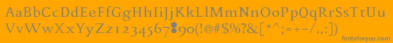 Phaedrus Font – Gray Fonts on Orange Background