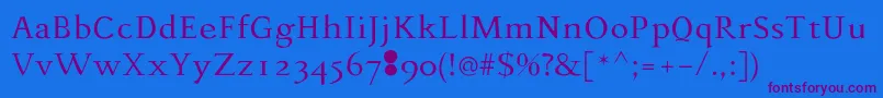 Phaedrus Font – Purple Fonts on Blue Background
