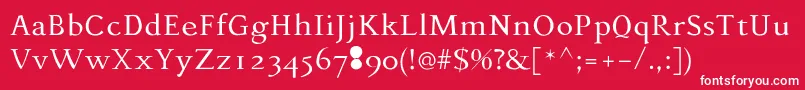 Phaedrus Font – White Fonts on Red Background