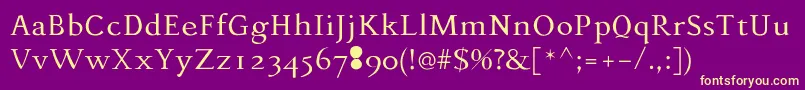 Phaedrus Font – Yellow Fonts on Purple Background