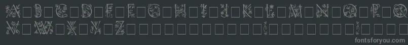 fuente FleurdisplaycapsssiMedium – Fuentes Grises Sobre Fondo Negro