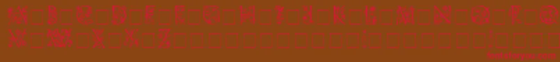 FleurdisplaycapsssiMedium Font – Red Fonts on Brown Background