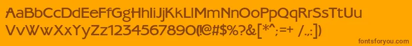 Ambassadorec Font – Brown Fonts on Orange Background