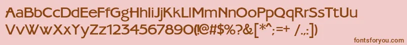 Ambassadorec Font – Brown Fonts on Pink Background