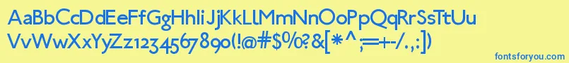 Więcej informacji o czcionce Ubahn Czcionka Ubahn – niebieskie czcionki na żółtym tle