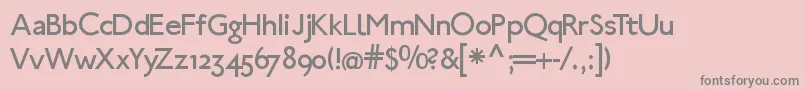 Шрифт Ubahn – серые шрифты на розовом фоне