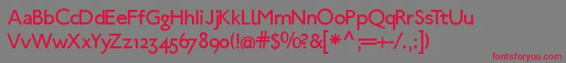 Ubahn Font – Red Fonts on Gray Background