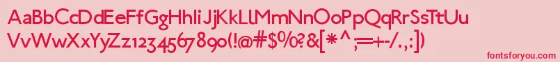 Ubahn Font – Red Fonts on Pink Background