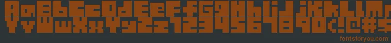 Шрифт TinyBoxBlackbita8 – коричневые шрифты на чёрном фоне