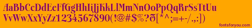 BoberiallBold Font – Purple Fonts on Orange Background