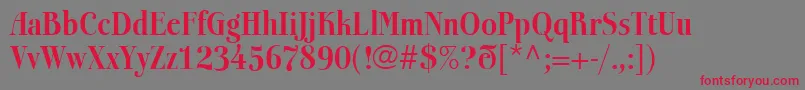 BoberiallBold Font – Red Fonts on Gray Background