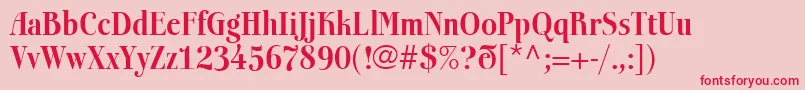 BoberiallBold Font – Red Fonts on Pink Background