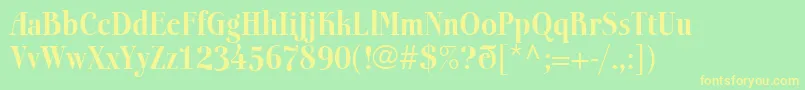BoberiallBold Font – Yellow Fonts on Green Background