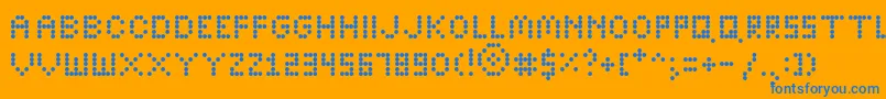 BrightLightsBold Font – Blue Fonts on Orange Background