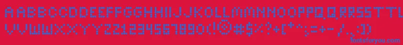 BrightLightsBold Font – Blue Fonts on Red Background