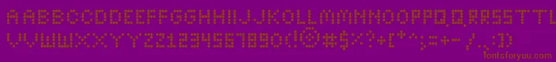 BrightLightsBold Font – Brown Fonts on Purple Background