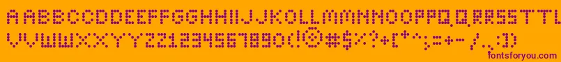 BrightLightsBold Font – Purple Fonts on Orange Background