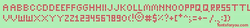 BrightLightsBold Font – Red Fonts on Green Background