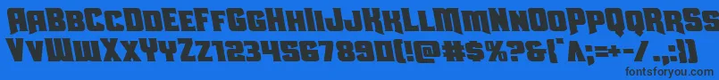 Uniongrayleft Font – Black Fonts on Blue Background