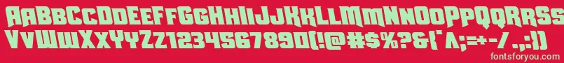 Uniongrayleft Font – Green Fonts on Red Background