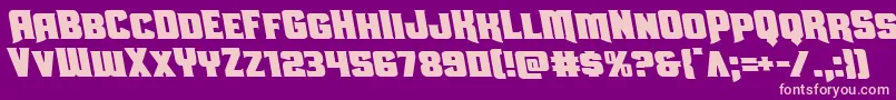 Uniongrayleft Font – Pink Fonts on Purple Background