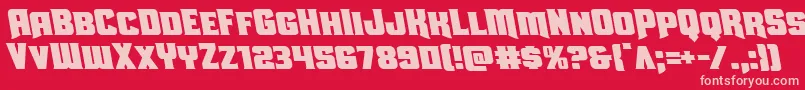 Uniongrayleft Font – Pink Fonts on Red Background