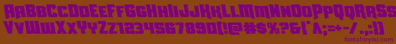 Uniongrayleft Font – Purple Fonts on Brown Background