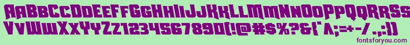 Uniongrayleft Font – Purple Fonts on Green Background