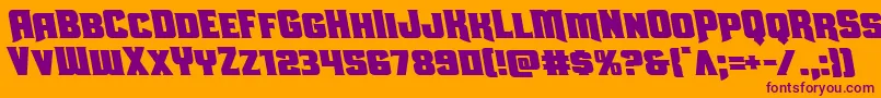 Uniongrayleft Font – Purple Fonts on Orange Background