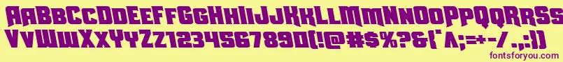 Uniongrayleft Font – Purple Fonts on Yellow Background