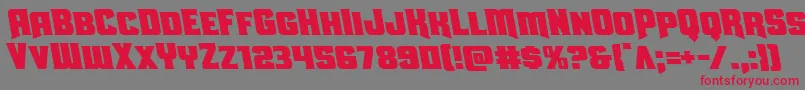 Uniongrayleft-fontti – punaiset fontit harmaalla taustalla